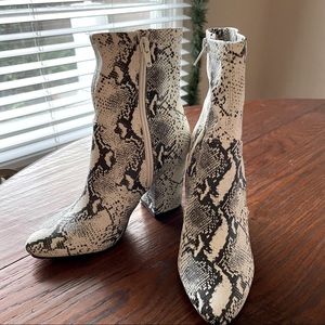 Steve Madden snake print boots